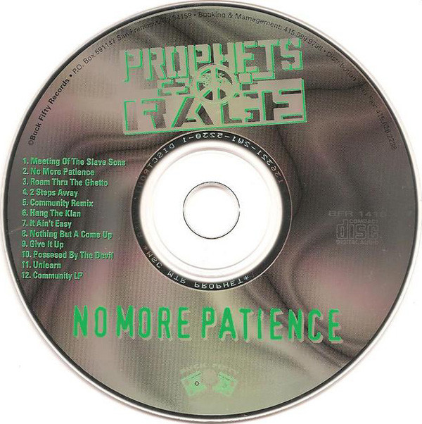 No More Patience by Prophets Of Rage (CD 1995 Buck Fifty Records